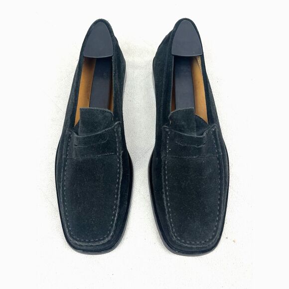 TODS Black Leather Suede Slip On Loafer Shoes   Mens Size 8.5 main image 2